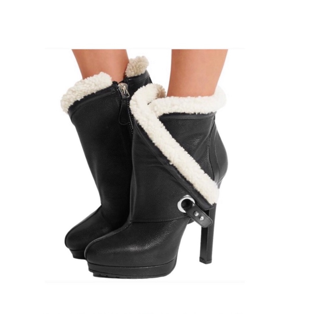 Authentic Alexander McQueen Shearling Lined Boots